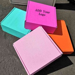 -50 unids / lote Cajas de envío corrugadas personalizadas Caja de envasado con caja de correo de envasado Pelucas de pelo Caja de regalo H1231