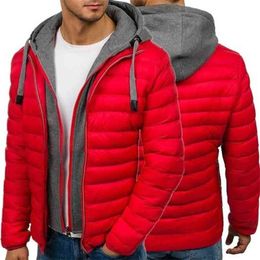 Giacca da uomo invernale di marca Casual con cappuccio Giacche e cappotti da uomo Parka spesso Capispalla da uomo Plus Size 3XL Cerniera Uomo Streetwear 210916