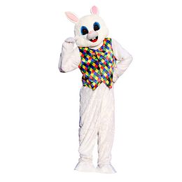 High quality Easter Bunny Mascot Costume Halloween Christmas Fancy Party Dress Cartoon Character Suit Carnival Unisex Adults Outfit