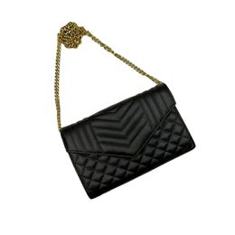 Women Evening Chain Bag Genuine Leather Handbags Original box Purse clutch caviar Calfskin cross body shoulder Bags Totes