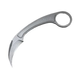 Tactical Claw Knives Karambit 440C Stone Wash Blade Full Tang Steel Handle Fixed Blade Knife H5435