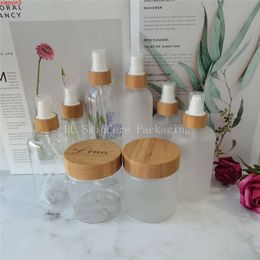 120/150/250ml 100pcs plastic bottles with bamboo disc cap,essential oils cosmetic packaging shampoo gel Liquid soap bottlegoods