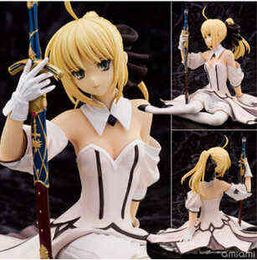 Fate stay Night Saber Lily Action Figures Anime 13cm brinquedos Collection Figures toys for christmas gift Retail box H1108