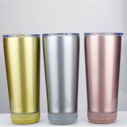 Classic 18oz Glitter Music Tumbler Stainless Steel Wireless Speaker Cup Double Wall Vacuum Insulated Cups With Lid