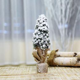 Decorative Flowers & Wreaths Christmas Simulation Falling Snow Tree Decoration Pine Cedar Desktop Ornaments For Party Indoor Home Decor
