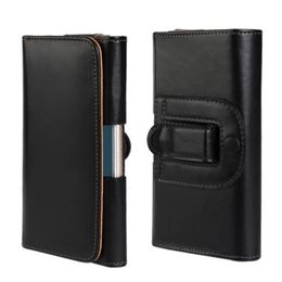 Universal Leather Holster Belt Clip Case Cover for 3.5-6.3inch Iphone Samsung Huawei Moto LG cell phone Leather Pouch Waist Bag Phone Cover