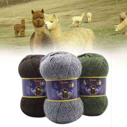 1PC 100g Camel Alpaca cashmere Supersoft Wool wholesale Yarn Handcraft Thick Crochet Scarf Wool Knitting Soft diy Qulity Y211129