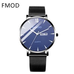 Men's Watch Wristwatch Male Elegant Ultra Thin Men Business Stainless Steel Mesh Quartz Relogio Masculino Wristwatches