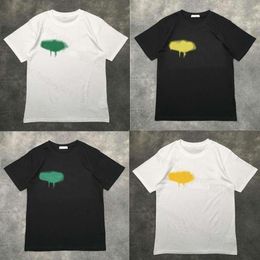 Men's T-shirts 2022 Designer of Luxury T-shirt Brand t Shirt Pa Clothing Spray Letter Short Sleeve Spring Summer Tide Men and Women Tee 011