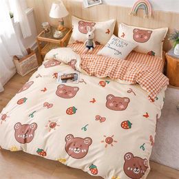 Kuup Animal Pink Bedding Set Luxury Soft Queen Size Comforter Sets of Sheets Set of Bed Linen 220 240 Nordic Bed Cover 150 Home 211007