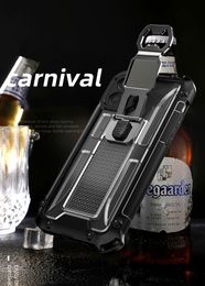 Fashion Armour Anti-Shock Phone Cases TPU+PC+Metal 3 In 1 Back Cover kickstand Case For iPhone 13 12 Mini 11 Pro Max XS 8 7Plus 6S 50pcs
