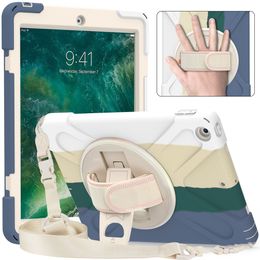 Protective Rugged Case with Pencil Holder Shoulder Hand Strap Kickstand For iPad 9.7 2018 iPad 6th 5th iPad Pro 11 air 4 10.9 New 10.2 2019 2010 mini 4/5