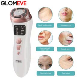 Mini HIFU Machine Ultrasound RF EMS Microcurrent LED light therapy Face Lifting Tightening Anti Wrinkle Skin Care Product 220224