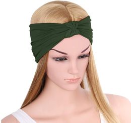 Sweatband Multi-use Headwear Soft Turban Head Wrap For Workout Running Yoga Fitness Casual Hairband Accessories