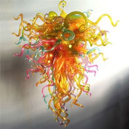 Beautiful Art Decorative Crystal Chandelier Lamp and Pendant Light Handicraft Dale Chihuly Style or Living Room 24 by 36 Inches