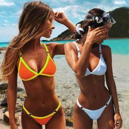 Push Up Bikini Sexy Swimsuit Swimwear Female Solid Thong Brazilian Mini Micro Set Biquini Bathing Suit Women 210621