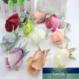 5pcs European rose simulation flower decoration fake flower bud silk wedding arches window wall photography props