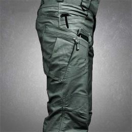 Tactical Cargo Pants Men Military Waterproof Casual Trousers Male Multiple Pocket Breathable Army Pant Mens Workwear Plus Size 211119