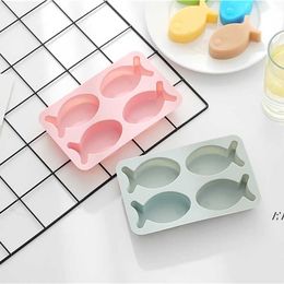 Cakes Tools Silica Gel Rice Cake Baking Mold 4 With Lovely Fish Hand Soap Chocolate Mold Ice Box BBB14540