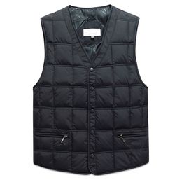 Duck Down Sleeveless Jacket For Men Winter Windbreaker Parka Warm Thick Vest Male Casual Outerwear Snow Waistcoat With Pockets 210916