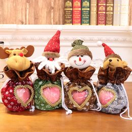 Christmas Gift Bags Hollow Pattern Christmas Apple Bag Santa Gifts Candy Handbag Decorations w-01123