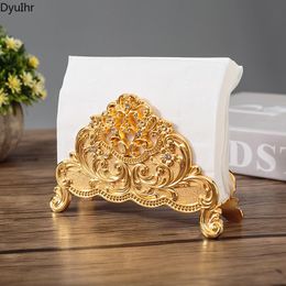 Tissue Boxes & Napkins DyuIhr European Creative Restaurant Dining Table Paper Towel Holder Zinc Alloy Stereo Retro Western Napkin Storage