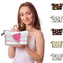 Makeup Bags Women Cosmetic Bag Printing Neceser Organiser Pouchs For Travel Make Up Bag Cute Fruit Print Bag Accessories