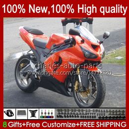 Full Bodys For KAWASAKI NINJA ZX 6R 600CC 6 R ZX636 ZX600C ZX6R 05 06 Bodywork 7No.72 ZX 636 ZX-600 ZX-636 600 CC 05-06 ZX600 ZX-6R 2005 2006 OEM Fairings Kit glossy orange