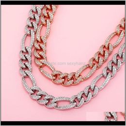 Hip Hop Gold Plated Women Girls Bracelets Diamond Beach Anklet Foot Jewellery Sparkling Figaro Cuban Chains 0Imfh 3Oxyr