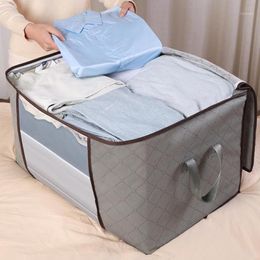 Storage Bags Space-saving Non-woven Clothing Bag Blanket Foldable Fabric Folding Stackable For Wardrobe