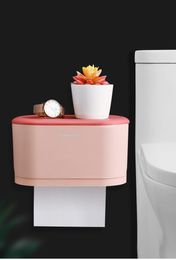 Tissue Boxes & Napkins 1PC Waterproof Toilet Paper Holder Bathroom Roll Box Dispenser Rack Storage Wall Mounted Towel XB 053