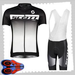 SCOTT team Cycling Short Sleeves jersey (bib) shorts sets Mens Summer Breathable Road bicycle clothing MTB bike Outfits Sports Uniform Y210414124