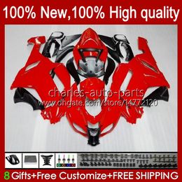 Motorcycle Fairings For KAWASAKI NINJA ZX600C ZX-600 ZX 6R 600CC 6 R ZX636 07-08 Bodywork 10No.12 ZX-636 600 CC ZX6R 07 08 ZX600 ZX 636 ZX-6R 2007 2008 Bodys Kit glossy red