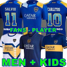 2022 uniforme de boca Jogador dos fãs 21 22 Boca Juniors Juniors Jerseys Salvio 115th Aniversário Maradona Tevez 2021 2022 FABRA Carlos Camiseta Futbol Futebol Camisa Men + Kits Kits uniformes