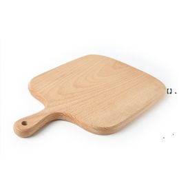 NEWHome Chopping Block Kitchen Beech Cutting Board Cake Plate Serving Trays Wooden Bread Dish Fruit Plate Sushi Tray Baking Tool EWB6766