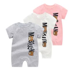 Rompers New 2021 Summer Newborns Baby Clothes Short Sleeves Cotton Patchwork Crawling Baby Girl Boy Romper 3 -18 Months