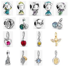 Memnon Jewelry Murano Glass Red Apple Charms 925 Silver Blue Star Pendant Charms Castle Beads Fit Eurpean Bracelets Necklaces DIY Fow Women Fine Jewellry