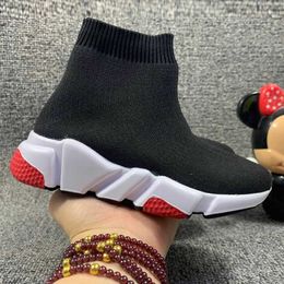 Kids shoes girl boy slip on shoes sock boot shoe kids running sport sneakers fashion soccer boots Size EUR 24-35 Without Box