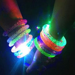 Barns leksaker grossist LED upplyst lysande armband Konsertprestanda Rekvisita Bubble Flash -pärlor och bubblor interaktiva