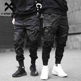 11 BYBB'S DARK Uomo Pantaloni da jogging Pantaloni multi-tasca Elastico in vita Pantaloni Harem Uomo Hip Hop Streetwear Pantaloni sportivi Pantaloni a matita Techwear 210707