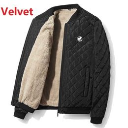 Autumn Winter Cotton Coat Men'S Jacket Fat Male Army Velvet Clothes 211214