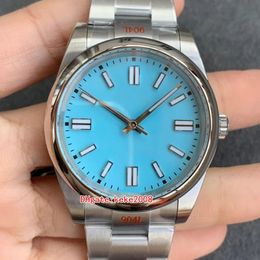 Mens/Womens Watches EW Wristwatches m124300 41mm 124300 Stainless 904L Luminescent Light blue dial ETA 3230 Movement Mechanical Automatic Mens Rubber ring