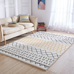 Carpets Nordic Geometric For Living Room Short Plush Rugs Bedroom Home Sofa Coffee Table Floor Mat Large Size Study Carpet