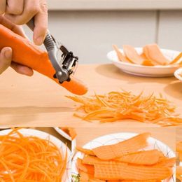 Vegetable Tools New 3in1 Vegetable Fruit Potato Carrot Peeler Multifunctional 360 Degree Rotary Kitchen Tool Grater Turnip Cutter Slicer Melon Gadget Utilities