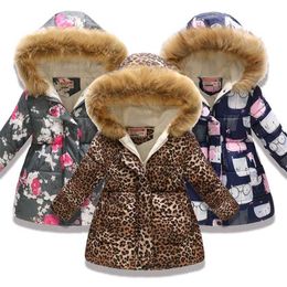 Mode Kinder Kleidung Winter Pelz Jacke für Mädchen 8 10 Jahre Warme Kapuze Dicke Baumwolle Gepolsterte Lange Mäntel Pelz kleinkind Kleidung LJ201017