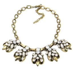 Baroque Style Statement Choker Necklace Vintage Collar Rhinestons Fashion Necklaces For Women Accessories Jewelry Chokers