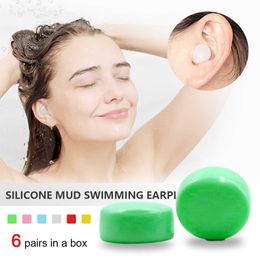 12PCS Earplugs Protective Ear Plugs Silicone Soft Waterproof Anti-noise Earbud Protector Swimming Showering Water Sports