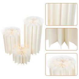 2022 new Other Festive & Party Supplies 1 Set Folding Pillar Ornament Paper Dessert Platform Roman Column For Decor (White)