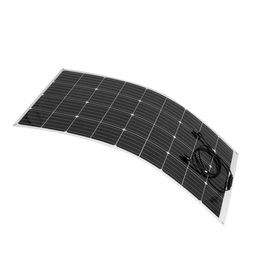 130W 18V Flexible Monocrystalline Solar Panel Mono Waterproof Connector Camping 1129*670*2.5mm