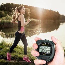 Large Display Electronic Stopwatch Professional Running Timer Sports Referee Coach Water Resistant Timers